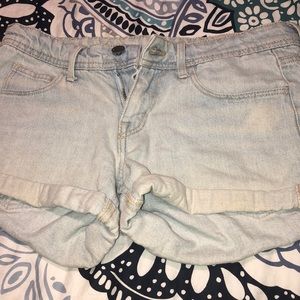 Blue light jean shorts